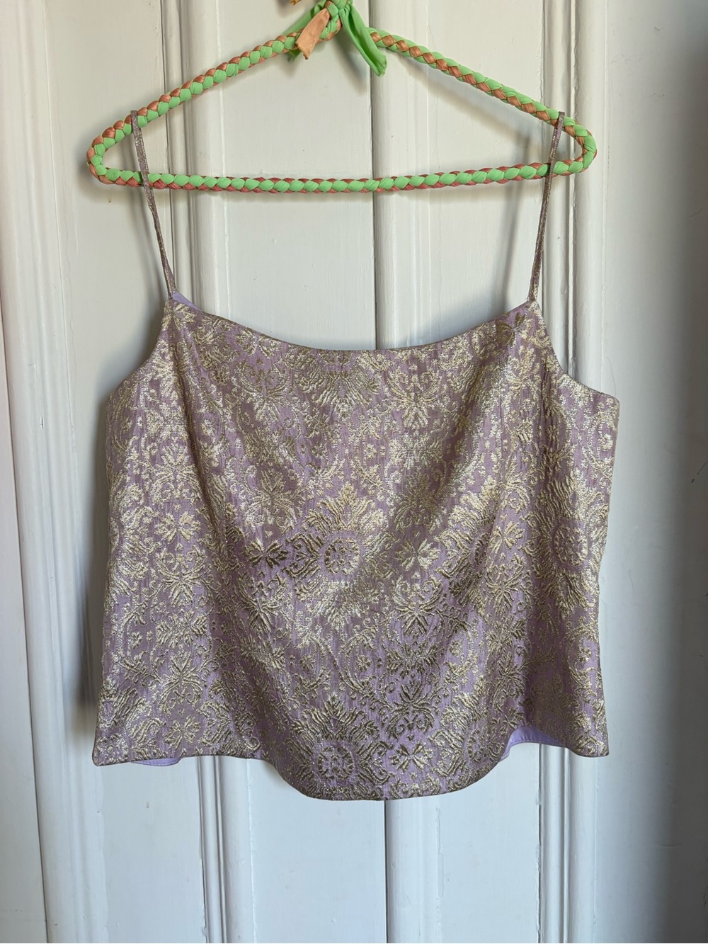 Franco Mirabelli Metalic Cropped Tank Top